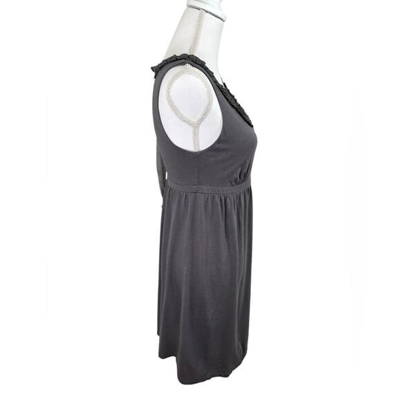 Ann Taylor Loft Womens S Dress Sleeveless Tie Back Keyhole Grey Short - Picture 3 of 7